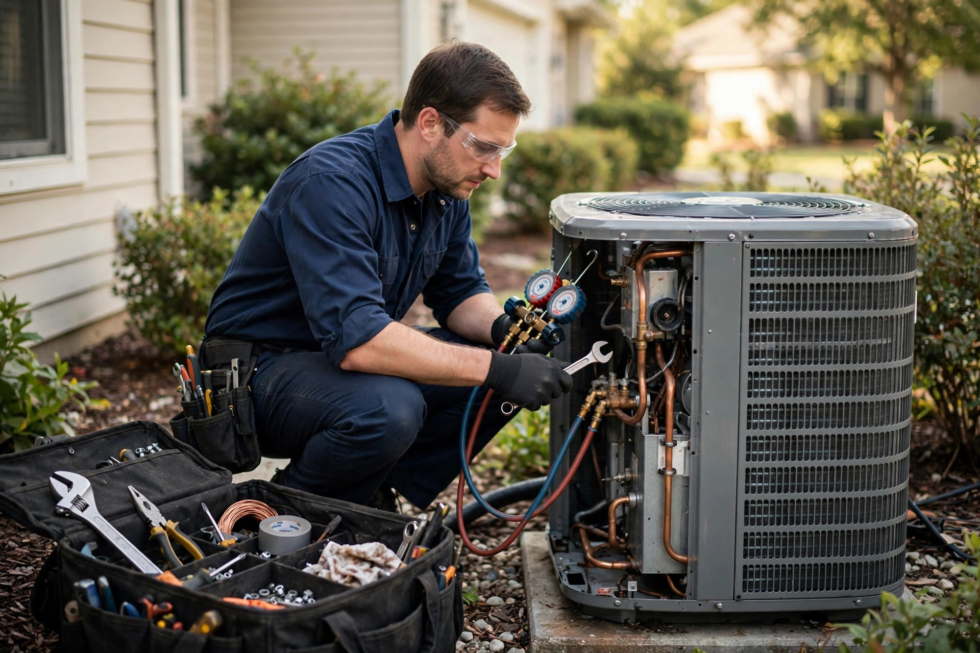 Sample HVAC website concept photography